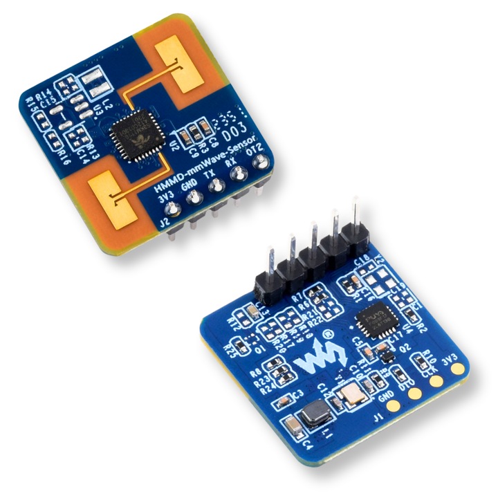 Modul senzor de prezenta umana, HMMD-mmWave-Sensor, miscare, protocolul de comunicare UART, detectare a miscarii corpului uman, 20 mm x 20 mm, Albastru