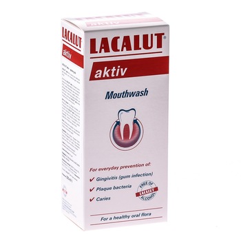 Apa de gura Lacalut Aktiv Antiplaque, 300 ml Apa de gura Lacalut Aktiv Antiplaque, 300 ml
