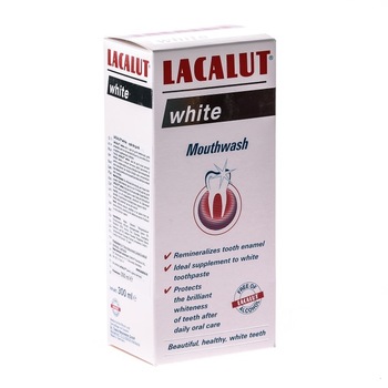 Apa de gura Lacalut White Antiplaque, 300 ml Apa de gura Lacalut White Antiplaque, 300 ml