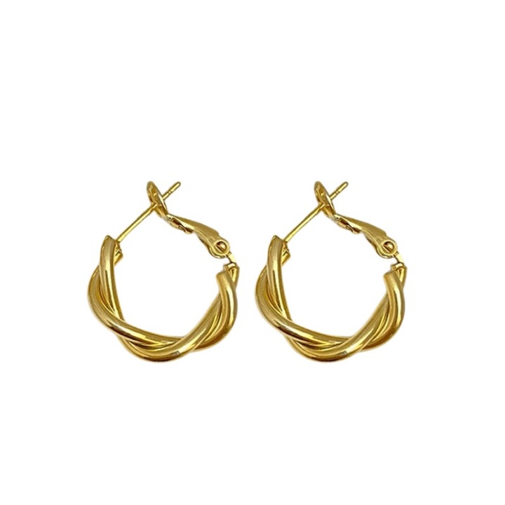 Fülbevaló, Mobius, rozsdamentes acél, arany