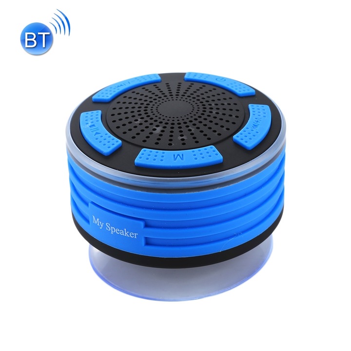 Boxa portabila F013, A+, IPX7, Bluetooth V4.0, LED colorate, Ventuza, Microfon, Suport radio FM, Bluetooth 10m, Negru