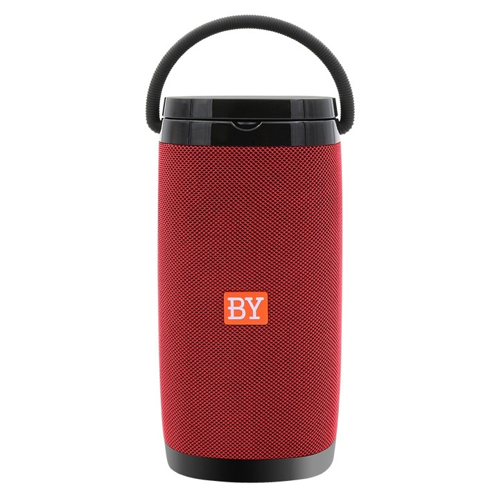 Boxa portabila NBY 6650, sunet stereo surround 3D, suport incarcare fara fir, rosu