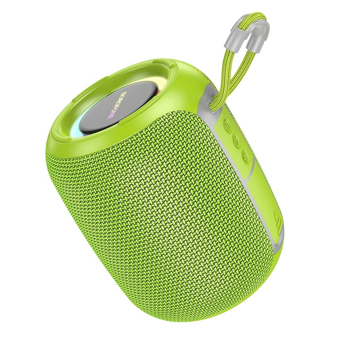 Boxa portabila BOROFONE BR36 Lucy Sports TWS Bluetooth 5.3, Suport card TF / FM, Verde