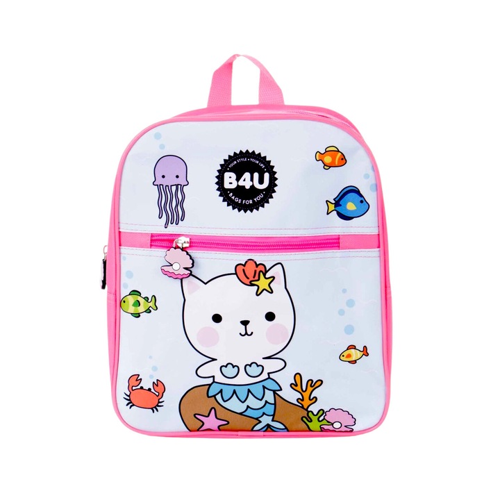 Hátizsák egy fő rekesszel és zsebbel, Homio, 29x24x10 cm, állítható és megerősített pántokkal, többszínű, Cat