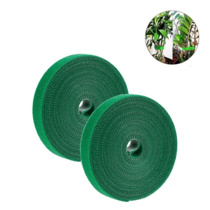 Set 2 benzi pentru plante, Super Viata, nylon, 1.2cmx5m, verde
