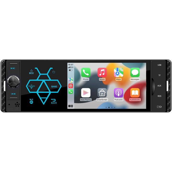 MP5 плейър за кола PNI Clementine 9550 1DIN, Дисплей 4 инча, 50Wx4, Bluetooth, FM радио, Carplay, RDS функция