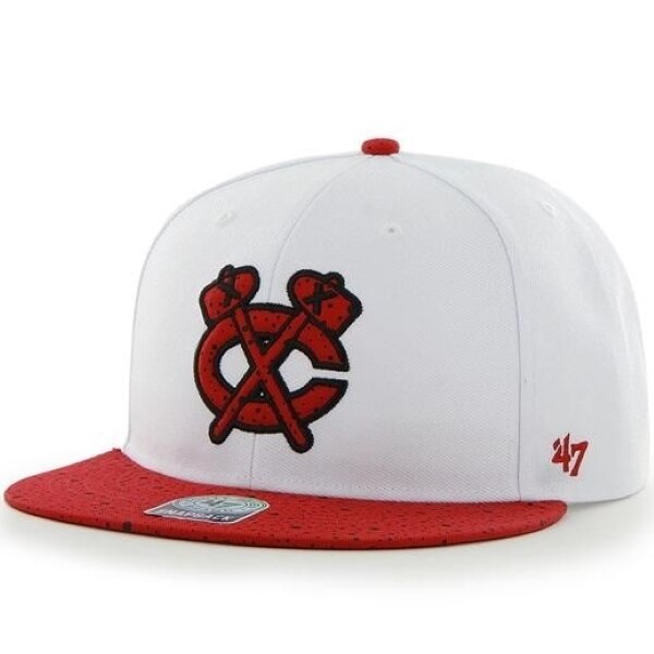 Sapca '47 Chicago Blackhawks , alb/rosu
