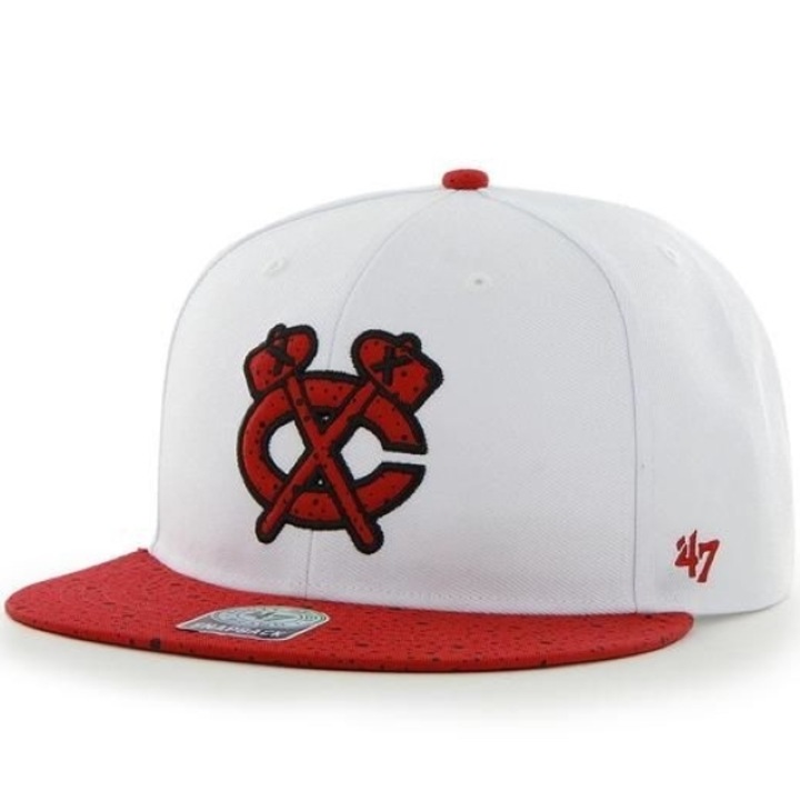 Sapca '47 Chicago Blackhawks, alb/rosu
