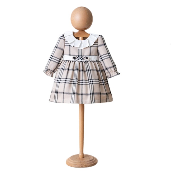 Hosszú ujjú ruha lányoknak Mini Junior RCH-4126, Bézs 113485