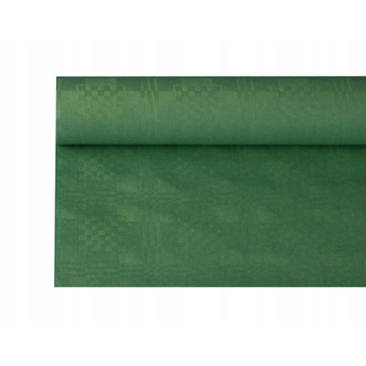 Papstar terítő, damaszt mintás papír terítő, 8m x 1,2m, szín: sötétzöld