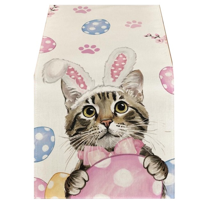 Traversa masa de Paste model pisica, 40x140 cm