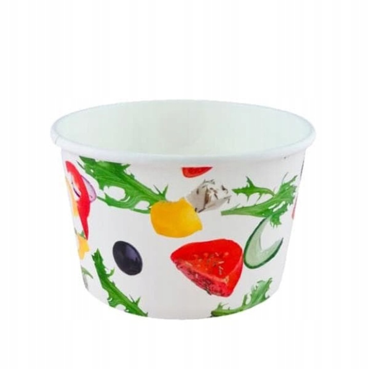 Set 50 boluri pentru salate, Papstar, 600 ml, verde, 12,5 cm