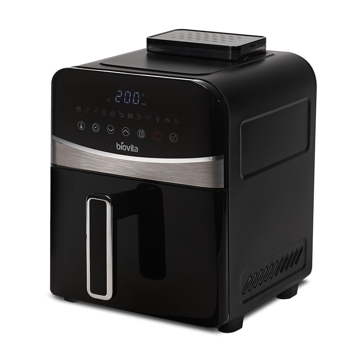 Friteuza cu Aer Cald si Aburi / Air Fryer, Biovita PRIME, 1700W, 6L, 12 Programe, Incalzire Dubla
