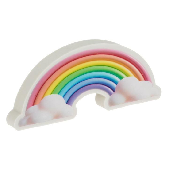 Radiera 3D in Forma de Curcubeu, Design Colorat, Accesoriu pentru Scoala si Proiecte DIY