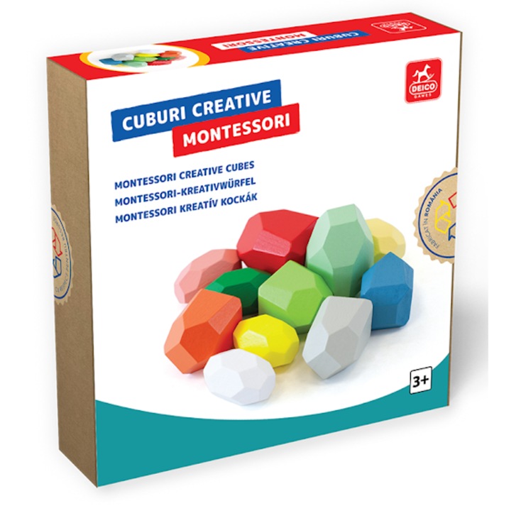 Joc Montessori Deico Games, Cuburi creative, 11 piese