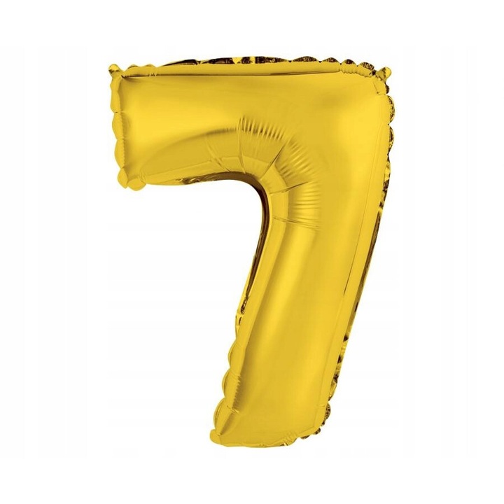 Balon foliowy Cyfra 7, aurie, 35 cm, set 1 buc.