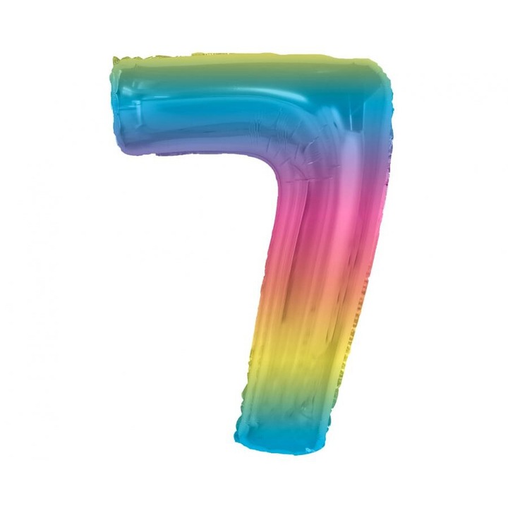 Фолио балон, номер 7, 92 см, многоцветен