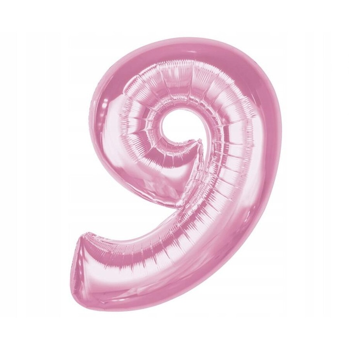 Fólia lufi, 9-es szám, rózsaszín, 92 cm
