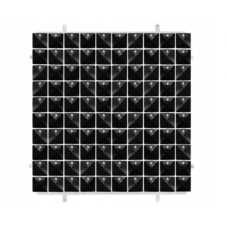 Panou decorativ 3D, Godan, negru, 30x30 cm