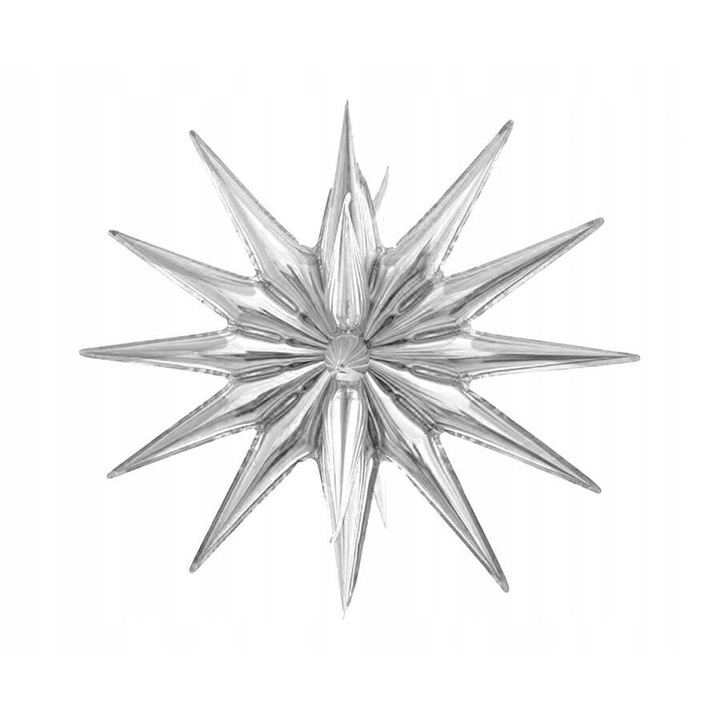 Balon foliowy 3D, Godan, argintiu, 50x46cm