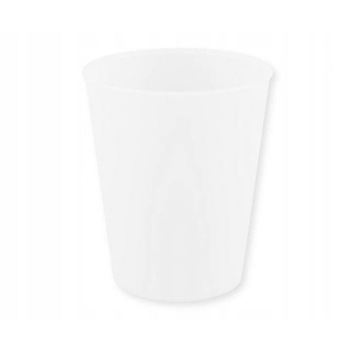 #PKW Pahar refolosibil, alb-transparent, 250 ml, 1 buc.