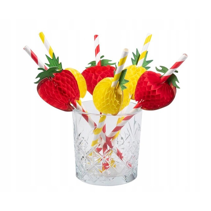 Set 6 Paie, Hartie, 20 cm, Multicolor