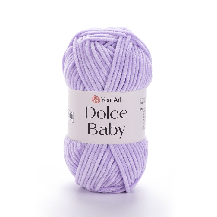 Fir Textil YarnArt Dolce Baby 744, mov, pentru crosetat si tricotat, poliester, 85 m