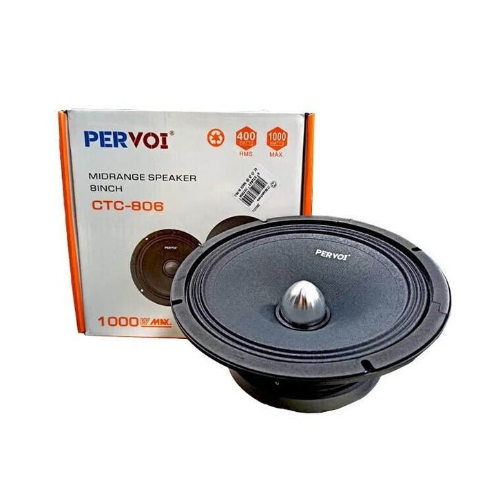 Subwoofer auto 8" 400W RMS, 20x20x8cm, 4ohm