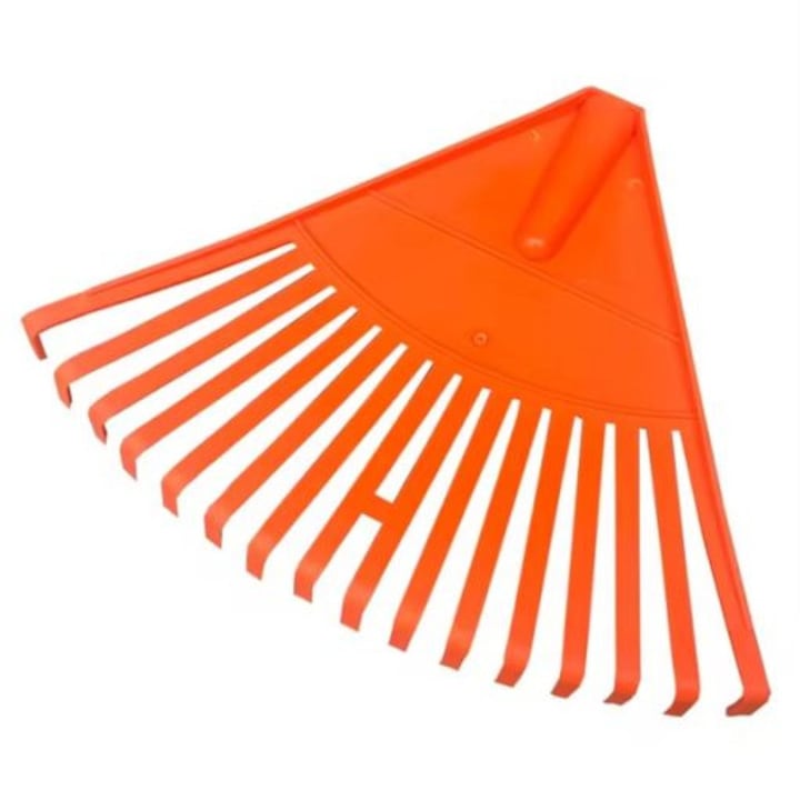 Greble pentru frunze, 16 dinti, portocalie, 36x24x3cm