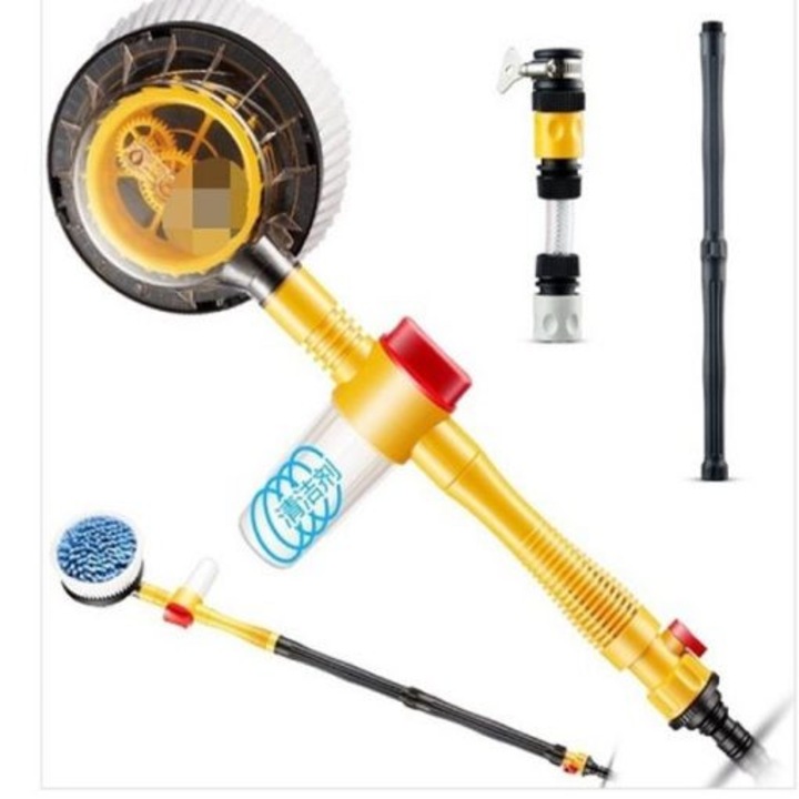 Perie de spalat auto cu dozator de sapun, 120cm, rotativa, pentru curatare eficienta