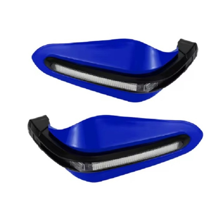 Set de protectie pentru maini si manere pentru motociclete cu lumina LED HW-0301B Culoare albastru