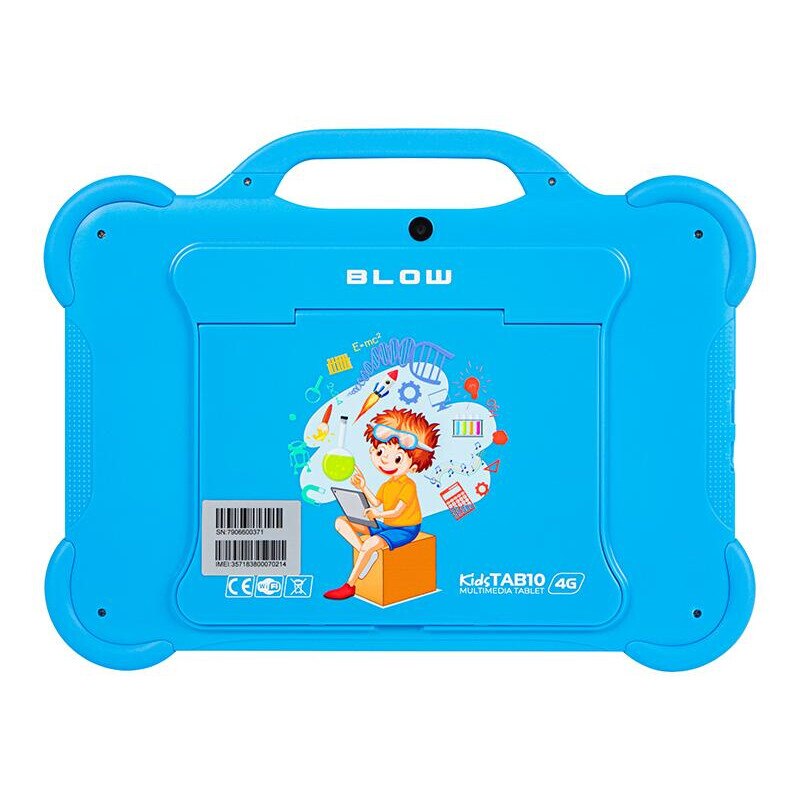 Tableta Blow KidsTAB10, Procesor Unisoc T606 Octa-Core, Ecran Multi-Touch 10.1", 4GB RAM, 64GB Flash, 8MP, Wi-Fi, Bluetooth, 4G, Android Albastru