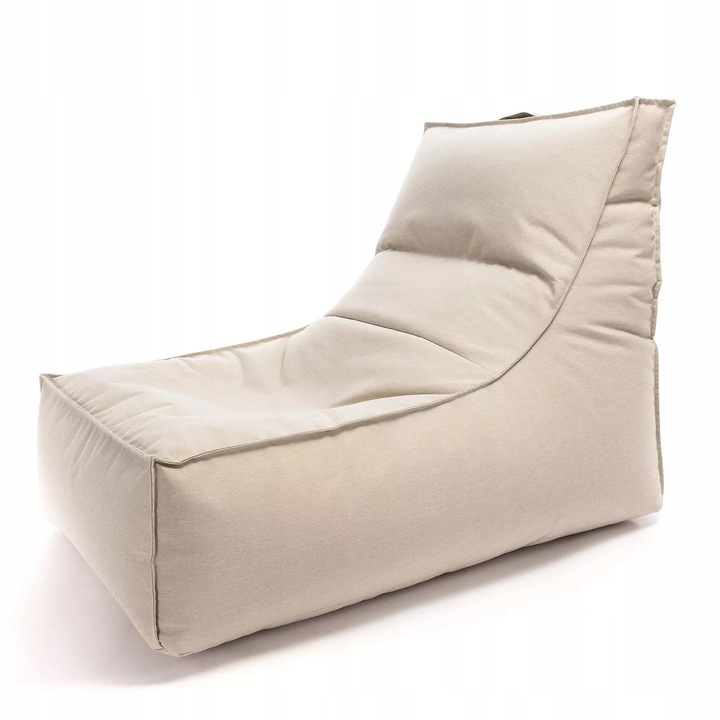 Fotoliu Puf Ecopuf Leone Atlanta, Ergonomic, Confort Maxim, Design Modern, Culoare Nisip (Sand), Husa Rezistenta, Ideal Relaxare Interior, Umplutura Granule Polistiren, Versatil pentru Living, Dormitor, Camera Copilului, Puf Sac Premium