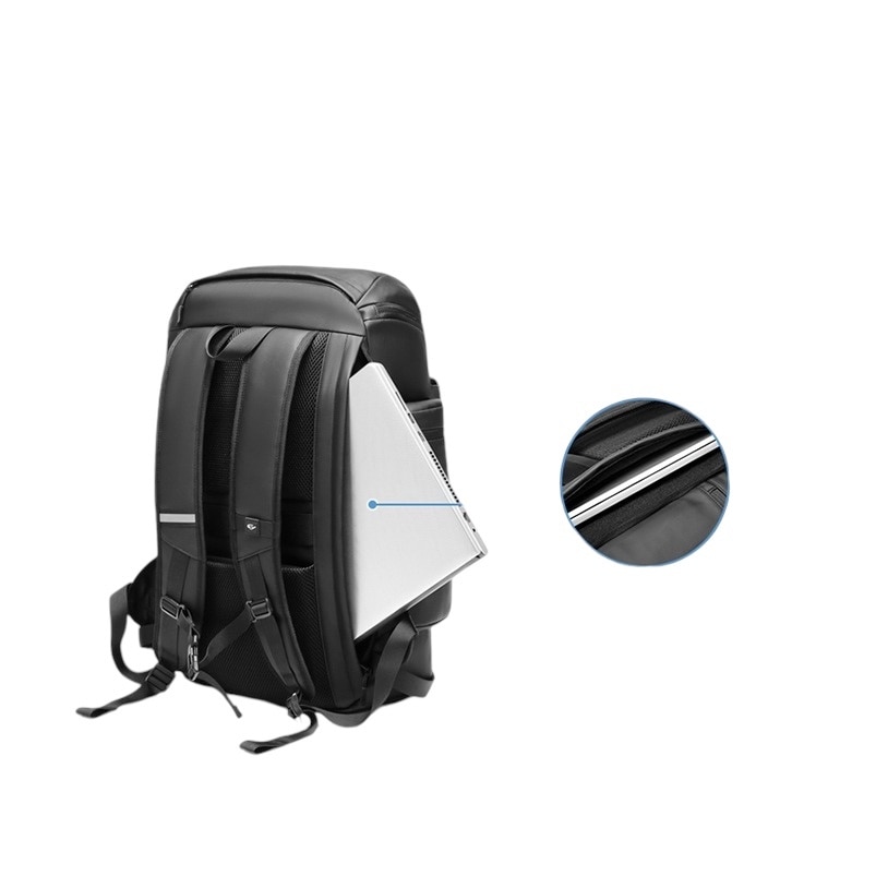 Rucsac Multifunctional Premium, Cracos®, negru, capacitate 30L, 55x31x20 cm, port USB, compartimente separate pentru laptop si Incaltaminte, Impermeabil, ideal pentru calatorii sau activitati zilnice