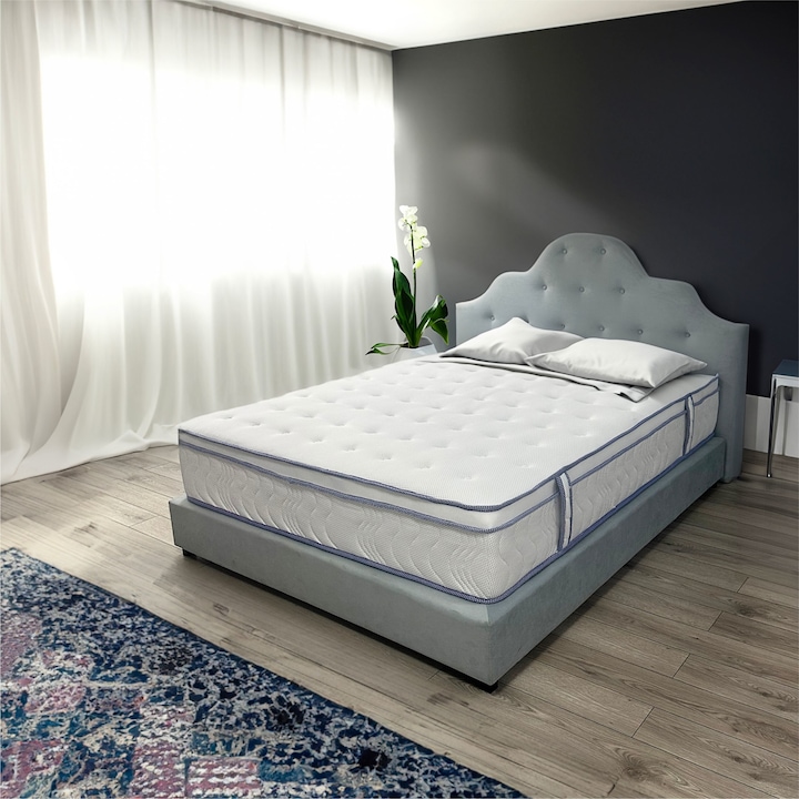 Szuperortopéd matrac Best Sleep, Ressort, 70x190x25, tömített rugós, memóriahab, közepes keménységű