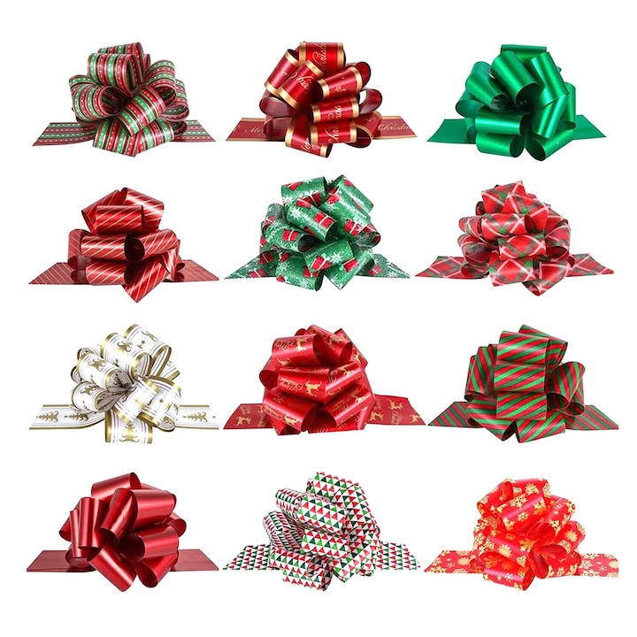 Set 12 funde de Craciun, Huitrax, 12.7cm, Multicolor