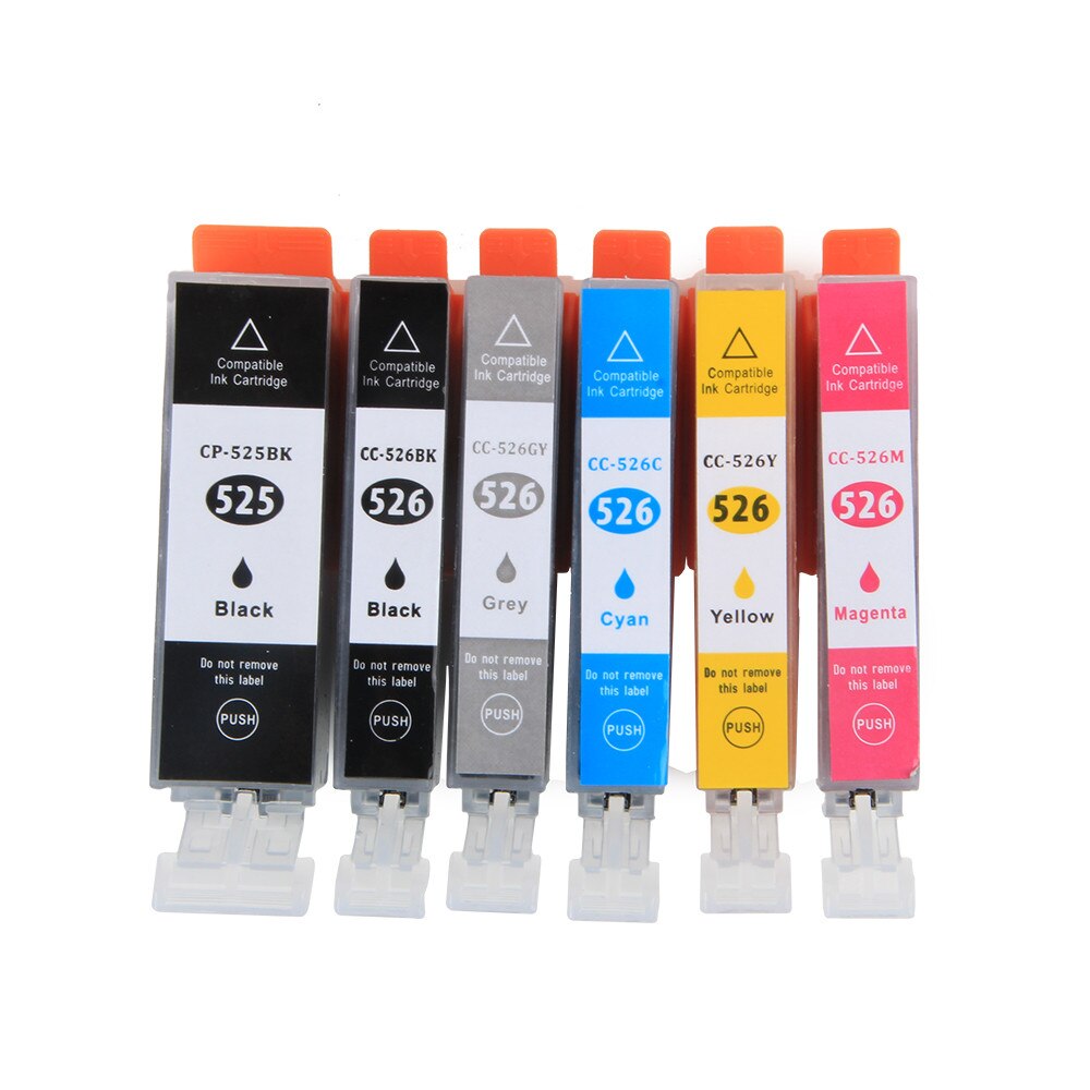 Set Cartuse Cerneala Compatibile Canon PGI-525 / CLI-526 - (2BK + C+ M + Y+ Grey)