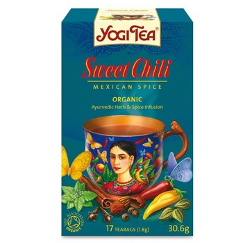 Ceai Sweet chili ECO 30,6 g (17 pliculete x 1.8 g) - Yogi Tea Ceai Sweet chili ECO 30,6 g (17 pliculete x 1.8 g) - Yogi Tea