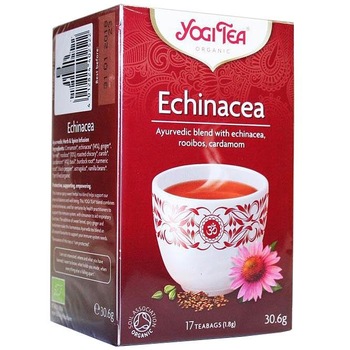 Ceai cu echinacea, rooibos si cardamom ECO 30,6 g (17 pliculete x 1.8g) - Yogi Tea Ceai cu echinacea, rooibos si cardamom ECO 30,6 g (17 pliculete x 1.8g) - Yogi Tea