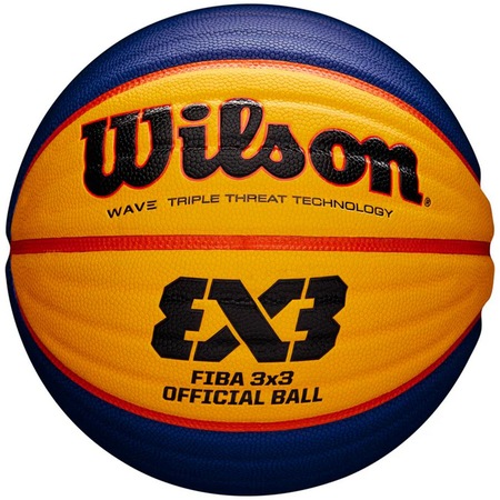 Minge baschet Wilson FIBA 3X3 Game, minge oficiala, marime 6, galben/albastru - eMAG.ro