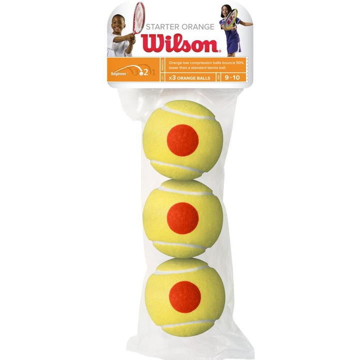 Wilson Starter teniszlabdák, 3 darab, Narancssárga