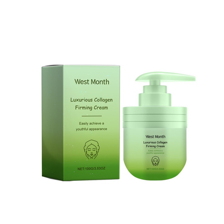 Crema de corp West&Month cu colagen, fermitate a pielii, 100g, 5.2x5.2x10.5cm