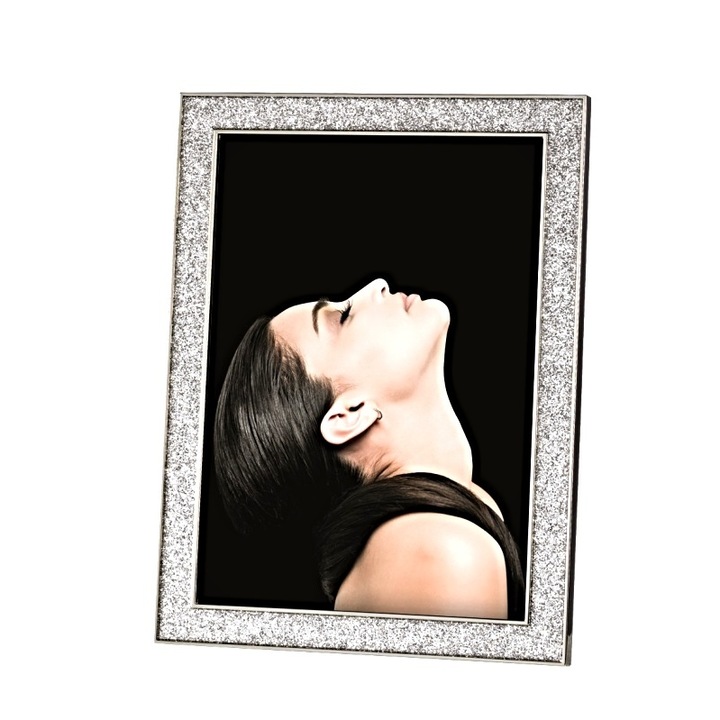 Rama foto clasica, Mascagni, metal, argintiu, 10x15cm, de birou