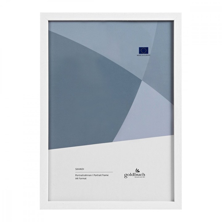 Klasszikus képkeret, Goldbuch, SKANDI, fehér, 22,8x31,5x1,2 cm, A4