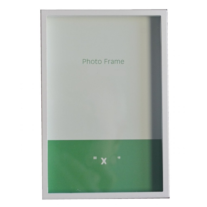 Klasszikus képkeretek, Tradag, fém, fehér, 10x15cm, íróasztal