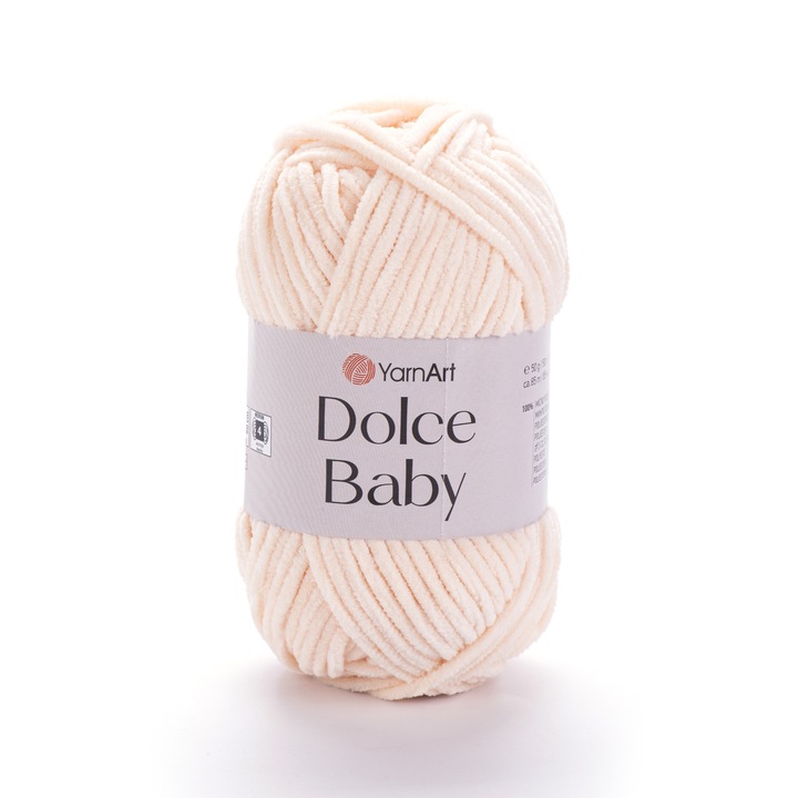 Fir Textil YarnArt Dolce Baby 779, somon, pentru crosetat si tricotat, poliester, 85 m