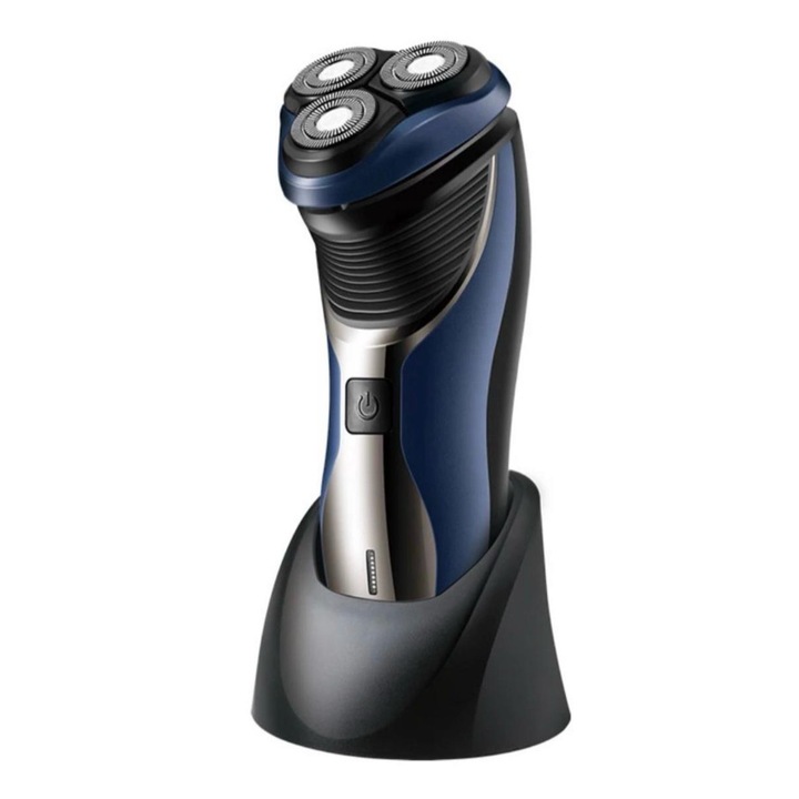 Aparat de ras Geemy 7727, acumulator reincarcabil, cap flexibil, Albastru