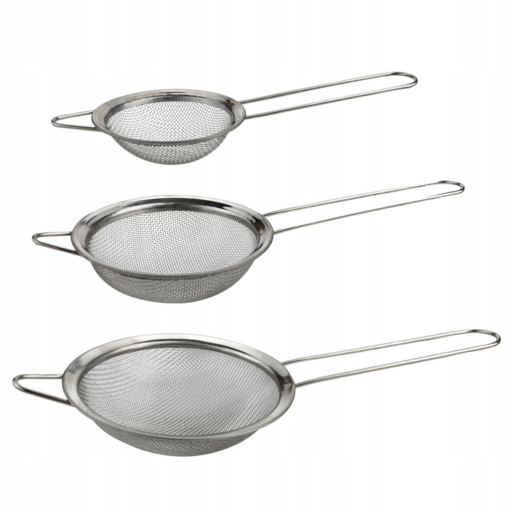 Set 3 site, PrzydaSie, cu maner, inox, 8x20.5cm, 10x23.5cm, 12x27.5cm
