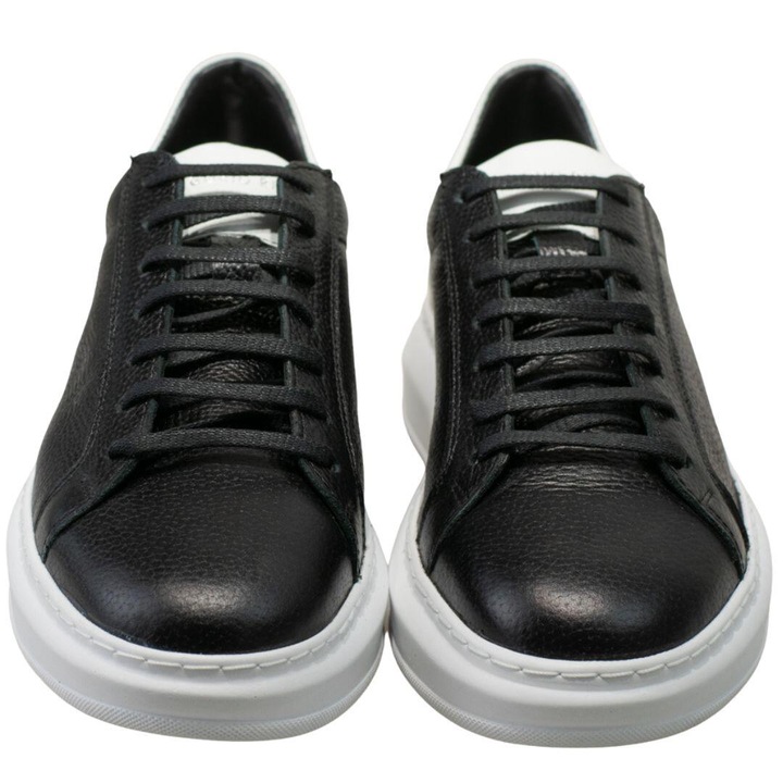 Sneakers barbati piele Adam Ng+Alb