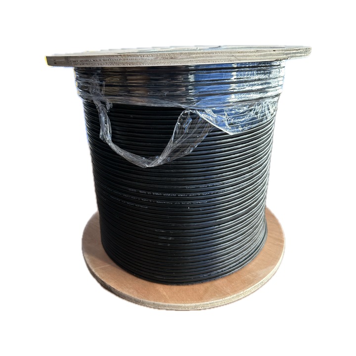 Cablu UTP cu alimentare Cat5e+2×0.75 exterior, DataLink, 0.51mm Cupru, LLDPE, rola 305m